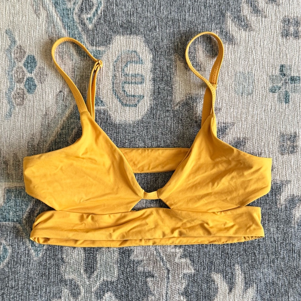 Tavik Mustard Yellow Strappy Bikini Top